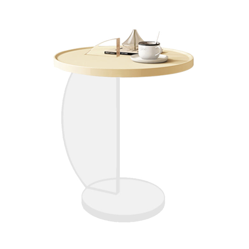 19.68" Wide Abstract Side Table Round Tray Top Sofa Side Accent Table