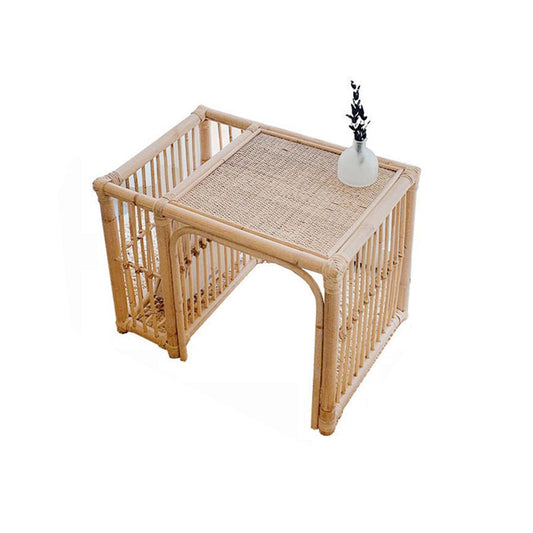 15,74 "TABELLO ALTA RATTAN ALTA TABELLA NATURALE RETTANGOLARE TABELLA