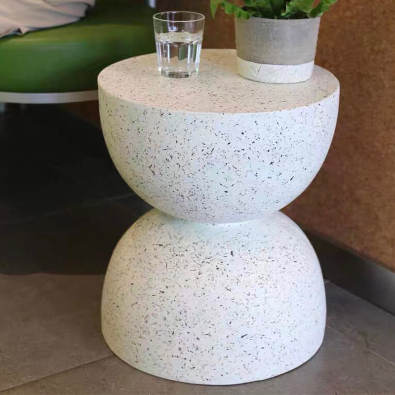 Contemporary 15.74" Wide End Table Round Concrete Side Table Clearhalo 'Coffee & Accent Tables' 'End & Side Tables' 'end_side_tables' 'furn' 'furn_end_side_tables' 'Furniture' 'Living Room Furniture' 6984142