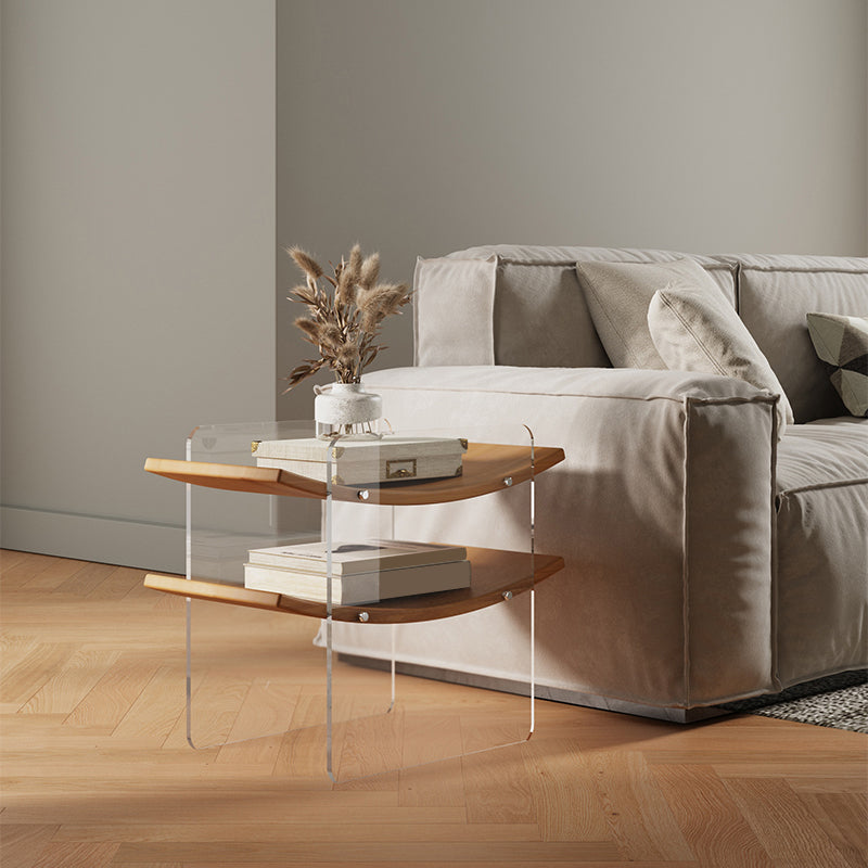 19.29 "hoher Massivholz -Endtisch natürlicher Schlitten Akzent