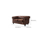 Chesterfield dunkelbraunes Sofa Apartment Tuxedo Arm liebt echtes Ledersofa