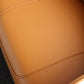 Contemporary Solid Color Chair Faux Leather Barrel Accent Chair