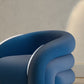 Modern Fixed Back Chair Solid Color Upholstered Sloped Arms Chair