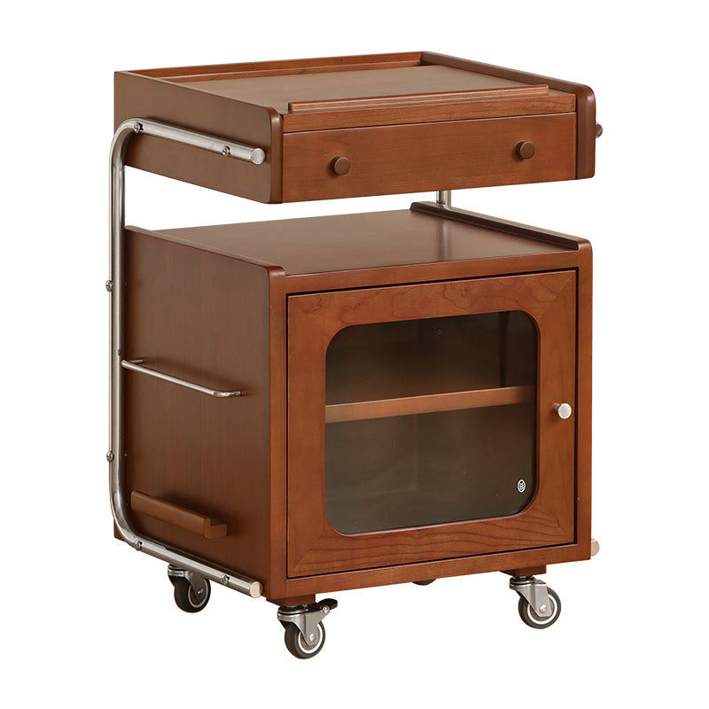 Modern Solid Wood Accent Side Table Rectangular Living Room with Storage Clearhalo 'Coffee & Accent Tables' 'End & Side Tables' 'end_side_tables' 'furn' 'furn_end_side_tables' 'Furniture' 'Living Room Furniture' 6984284