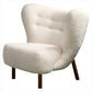 Scandinavian Slipper Accent Chair Solid Wood Frame Slipper Chair