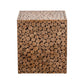 Solid Wood Living Room Side Table Light Brown Square End Table