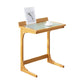 Rectangular Glass Top Side Table Wood Sofa Side Accent Table