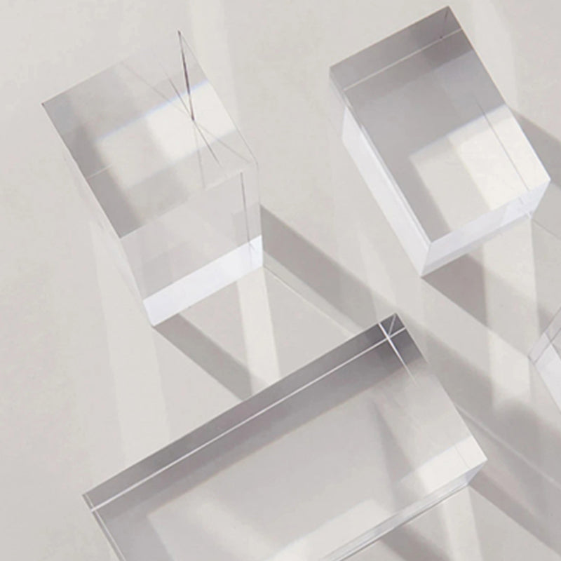 Tavolo da tavolo a doppio livello di legno e acrilico con scaffale per soggiorno