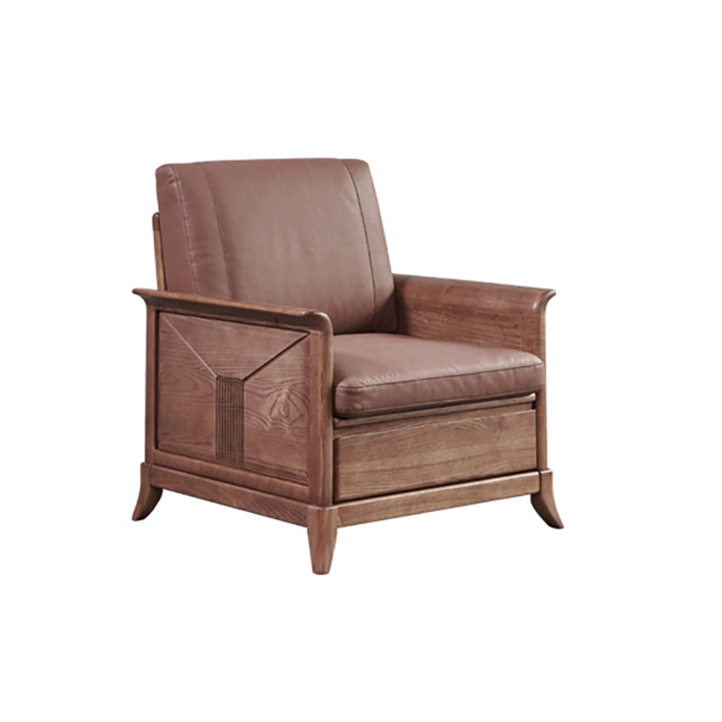 Country/Farmhouse Cuscini marroni scuri a base di salotto del braccio svasato