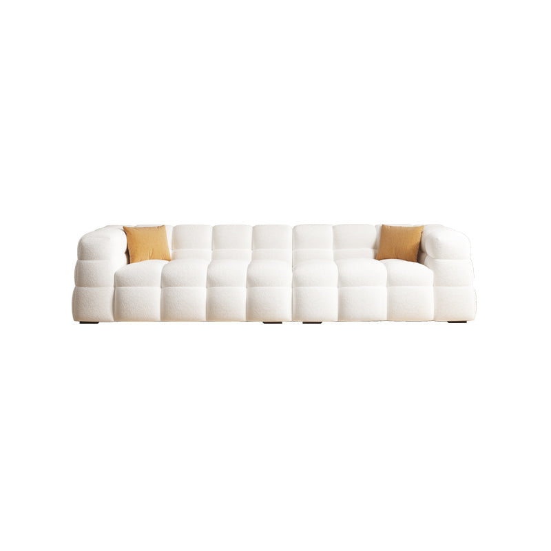 Scandinavian Biscuit Back White Tuxedo Arm Living Room Seating 71"L x 41"W x 28"H Clearhalo 'furn' 'furn_sofas' 'Furniture' 'Living Room Furniture' 'Sofa' 'sofas' 6984481