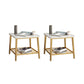 4 Legs Metal End Table Luxurious Stone Top Side End Snack Table Gold 2 Clearhalo 'Coffee & Accent Tables' 'End & Side Tables' 'end_side_tables' 'furn' 'furn_end_side_tables' 'Furniture' 'Living Room Furniture' 6984594