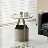 Tavolo da divano rotondo del vassoio rotondo da 19,68 "tavolo da divano di divano di divani laterale