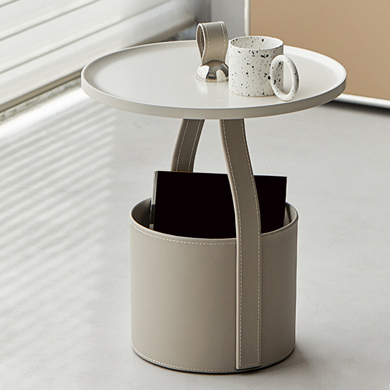 Tavolo da divano rotondo del vassoio rotondo da 19,68 "tavolo da divano di divano di divani laterale