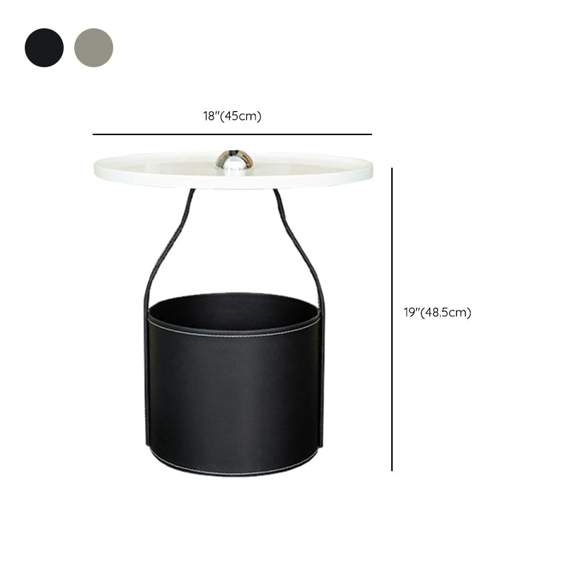 Tavolo da divano rotondo del vassoio rotondo da 19,68 "tavolo da divano di divano di divani laterale