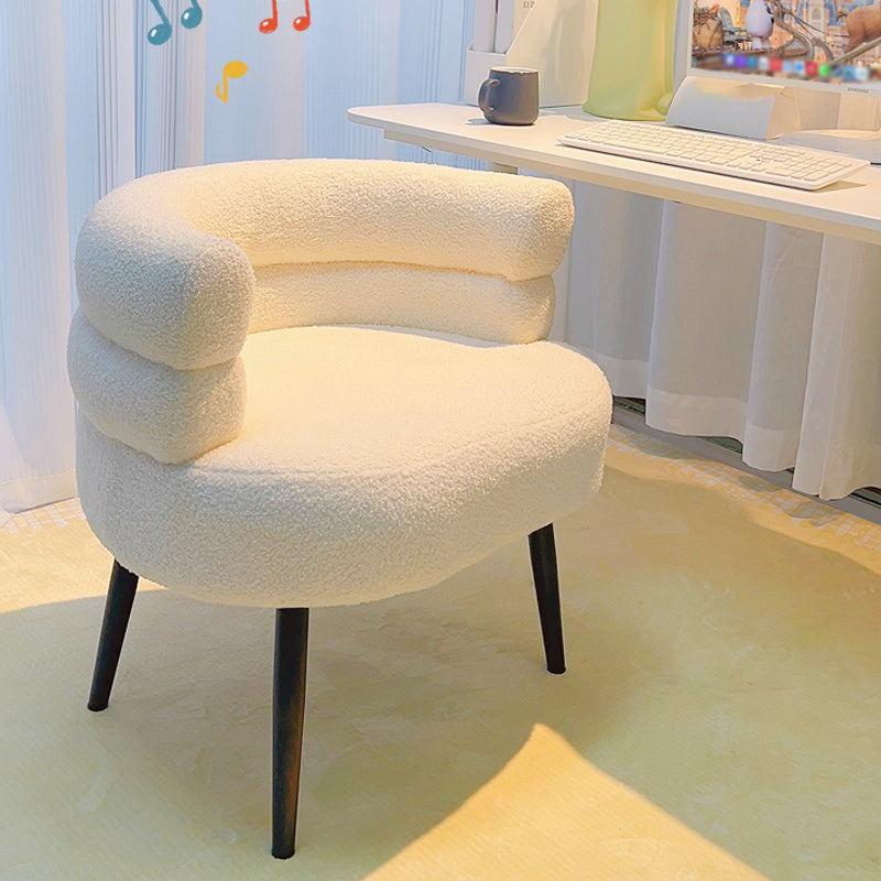 Sewn Pillow Back Chair Solid Color Upholstered Recessed Arms Chair Clearhalo 'Accent Chairs' 'accent_chairs' 'Chairs & Seating' 'furn' 'furn_accent_chairs' 'Furniture' 'Living Room Furniture' 6984749