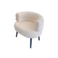 Sewn Pillow Back Chair Solid Color Upholstered Recessed Arms Chair Off-White 1 Piece Clearhalo 'Accent Chairs' 'accent_chairs' 'Chairs & Seating' 'furn' 'furn_accent_chairs' 'Furniture' 'Living Room Furniture' 6984750