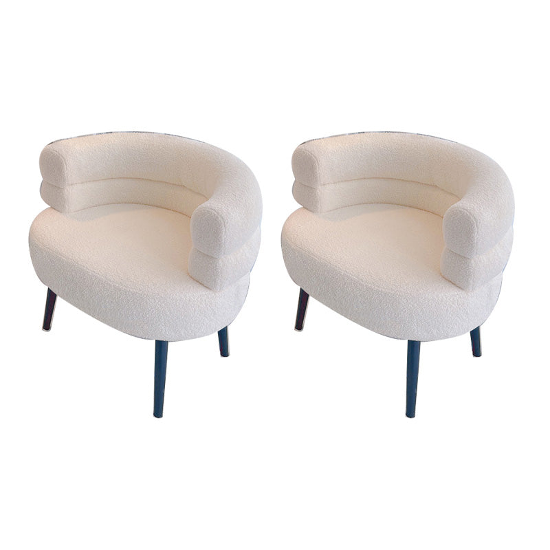 Sewn Pillow Back Chair Solid Color Upholstered Recessed Arms Chair Off-White 2 Piece Set Clearhalo 'Accent Chairs' 'accent_chairs' 'Chairs & Seating' 'furn' 'furn_accent_chairs' 'Furniture' 'Living Room Furniture' 6984752