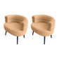 Sewn Pillow Back Chair Solid Color Upholstered Recessed Arms Chair Khaki 2 Piece Set Clearhalo 'Accent Chairs' 'accent_chairs' 'Chairs & Seating' 'furn' 'furn_accent_chairs' 'Furniture' 'Living Room Furniture' 6984763