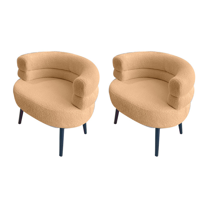 Sewn Pillow Back Chair Solid Color Upholstered Recessed Arms Chair Khaki 2 Piece Set Clearhalo 'Accent Chairs' 'accent_chairs' 'Chairs & Seating' 'furn' 'furn_accent_chairs' 'Furniture' 'Living Room Furniture' 6984763