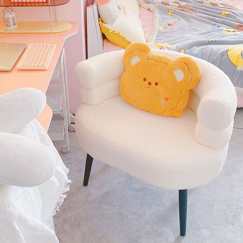 Sewn Pillow Back Chair Solid Color Upholstered Recessed Arms Chair Clearhalo 'Accent Chairs' 'accent_chairs' 'Chairs & Seating' 'furn' 'furn_accent_chairs' 'Furniture' 'Living Room Furniture' 6984767