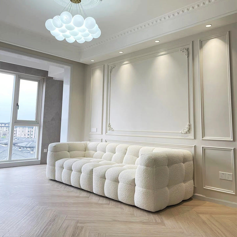 現代のビスケットバックソファタキシードアームリビングルームのラブシート