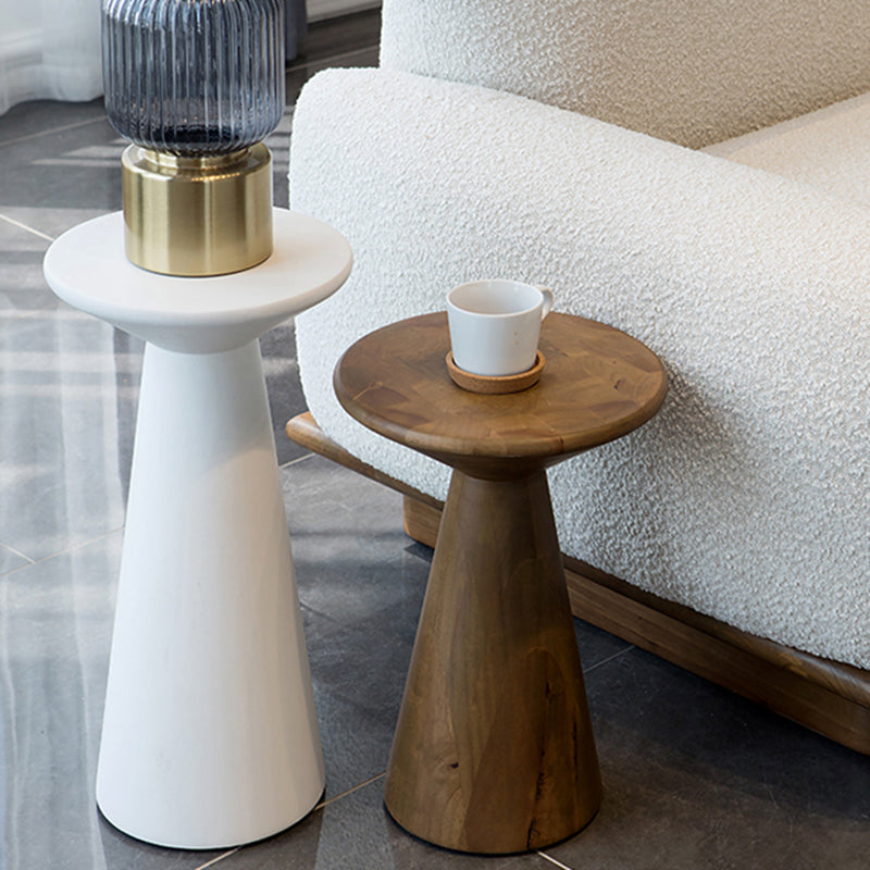 Round Rubberwood End Table Pedestal Side Table for Living Room Clearhalo 'Coffee & Accent Tables' 'End & Side Tables' 'end_side_tables' 'furn' 'furn_end_side_tables' 'Furniture' 'Living Room Furniture' 6984910