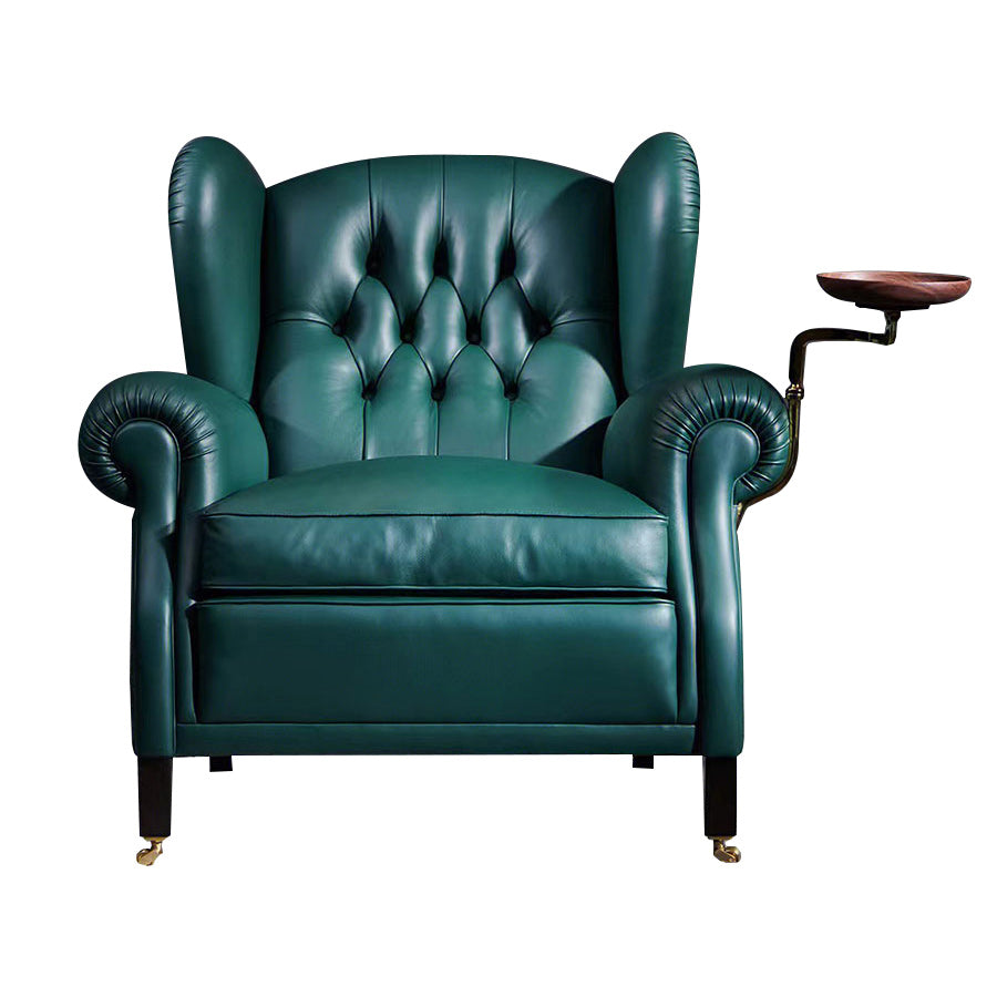 Glam Tufted Back Arm Chair Solid Color Rolled Arms Armchair for Living Room Clearhalo 'Accent Chairs' 'accent_chairs' 'Chairs & Seating' 'furn' 'furn_accent_chairs' 'Furniture' 'Living Room Furniture' 6984923