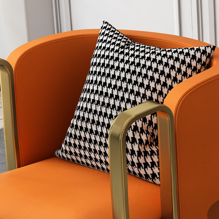 Glam Square Arms Armchair Solid Color Arms Included Armchair for Living Room Clearhalo 'Accent Chairs' 'accent_chairs' 'Chairs & Seating' 'furn' 'furn_accent_chairs' 'Furniture' 'Living Room Furniture' 6984934