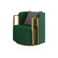 Glam Square Arms Armchair Solid Color Arms Included Armchair for Living Room Blackish Green Microfiber Leather 1 Piece Clearhalo 'Accent Chairs' 'accent_chairs' 'Chairs & Seating' 'furn' 'furn_accent_chairs' 'Furniture' 'Living Room Furniture' 6984938