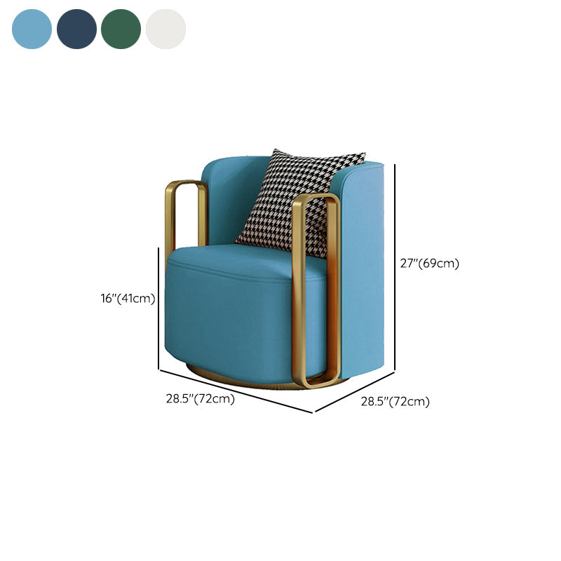 Glam Square Arms Armchair Solid Color Arms Included Armchair for Living Room Clearhalo 'Accent Chairs' 'accent_chairs' 'Chairs & Seating' 'furn' 'furn_accent_chairs' 'Furniture' 'Living Room Furniture' 6984940