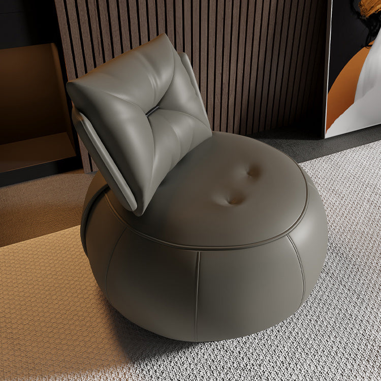 Solid Color Lounge Chair Living Room Round Base Side Fixed Back Chair Clearhalo 'Accent Chairs' 'accent_chairs' 'Chairs & Seating' 'furn' 'furn_accent_chairs' 'Furniture' 'Living Room Furniture' 6984952