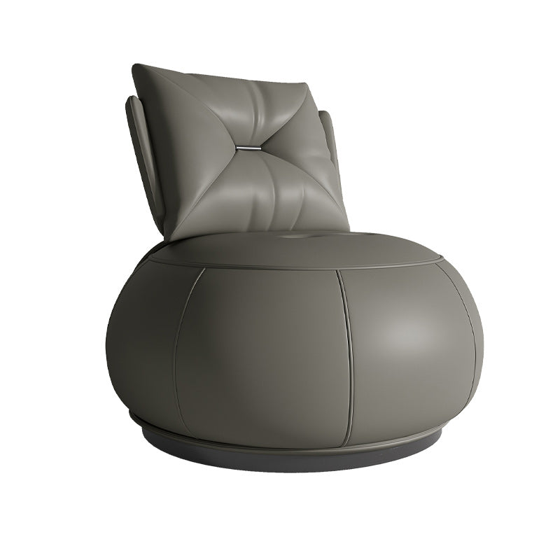 Solid Color Lounge Chair Living Room Round Base Side Fixed Back Chair Clearhalo 'Accent Chairs' 'accent_chairs' 'Chairs & Seating' 'furn' 'furn_accent_chairs' 'Furniture' 'Living Room Furniture' 6984955