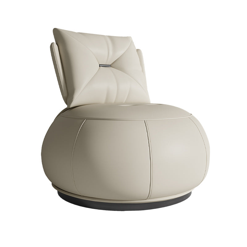 Solid Color Lounge Chair Living Room Round Base Side Fixed Back Chair Clearhalo 'Accent Chairs' 'accent_chairs' 'Chairs & Seating' 'furn' 'furn_accent_chairs' 'Furniture' 'Living Room Furniture' 6984956