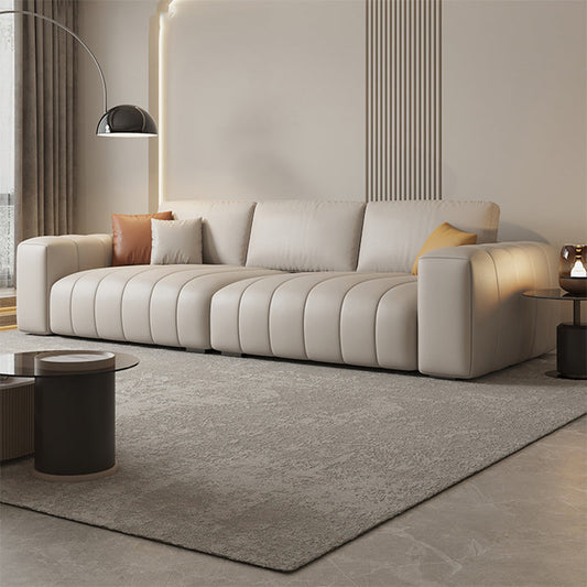 現代的な本物の革の白い枕の正方形の腕のセッティー