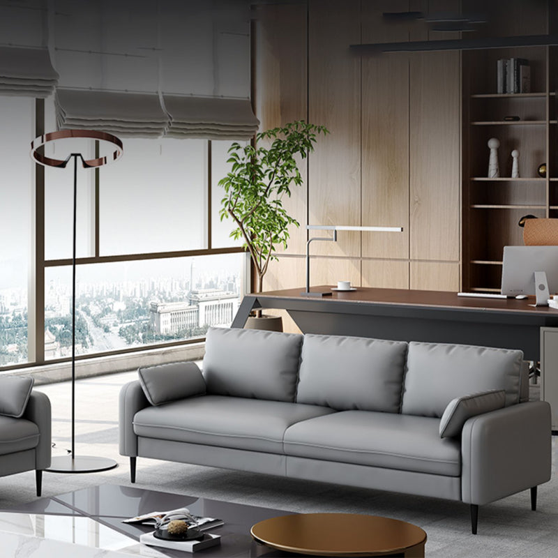 3つの枕を備えた現代ソファスクエアアーム3シーター席