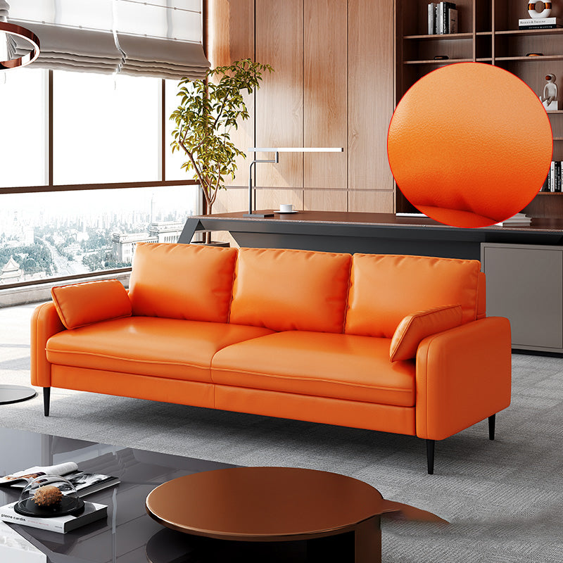 3つの枕を備えた現代ソファスクエアアーム3シーター席