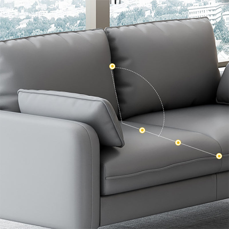 3つの枕を備えた現代ソファスクエアアーム3シーター席