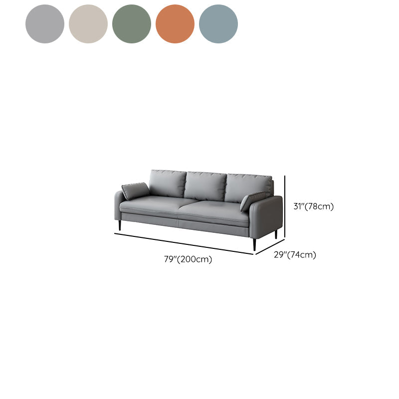 3つの枕を備えた現代ソファスクエアアーム3シーター席