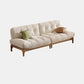 Tropical White Tufted Armless Living Room Faux Leather Seating 5-Seater Sofa Clearhalo 'furn' 'furn_sofas' 'Furniture' 'Living Room Furniture' 'Sofa' 'sofas' 6985108