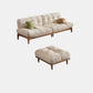 Tropical White Tufted Armless Living Room Faux Leather Seating Oversized 3-Seater Sofa with Ottoman Clearhalo 'furn' 'furn_sofas' 'Furniture' 'Living Room Furniture' 'Sofa' 'sofas' 6985113