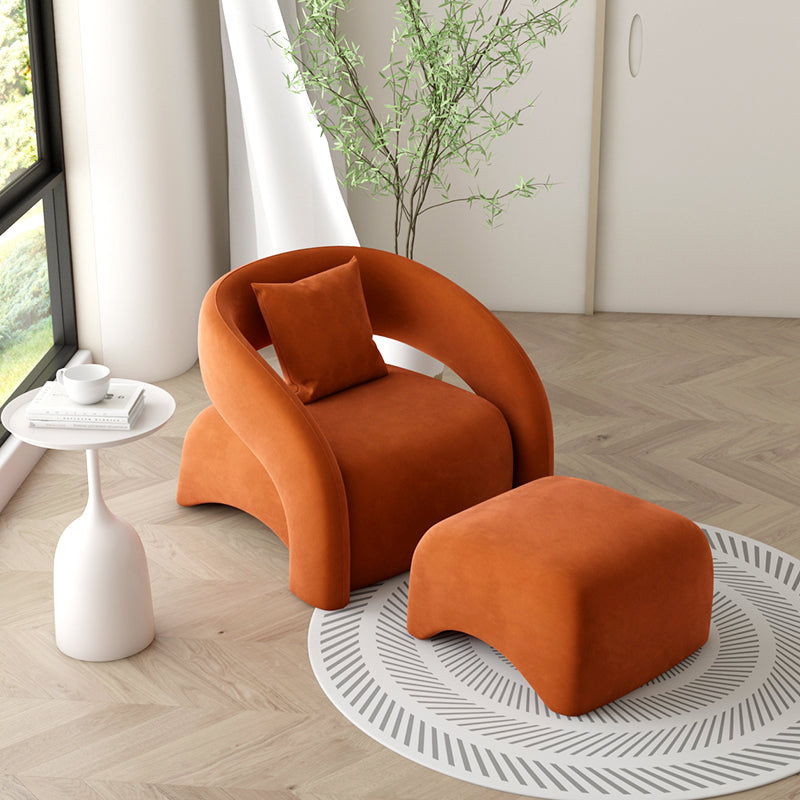 Contemporary Sloped Arms Chair Solid Color Pillow Back Chair Clearhalo 'Accent Chairs' 'accent_chairs' 'Chairs & Seating' 'furn' 'furn_accent_chairs' 'Furniture' 'Living Room Furniture' 6985173