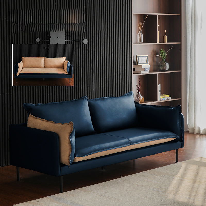 Nordic Style Ledersofa Quadrat -Tuftedofa für Wohnzimmer