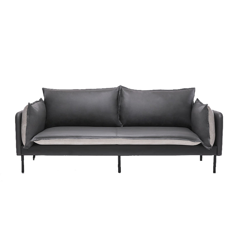 Nordic Style Ledersofa Quadrat -Tuftedofa für Wohnzimmer