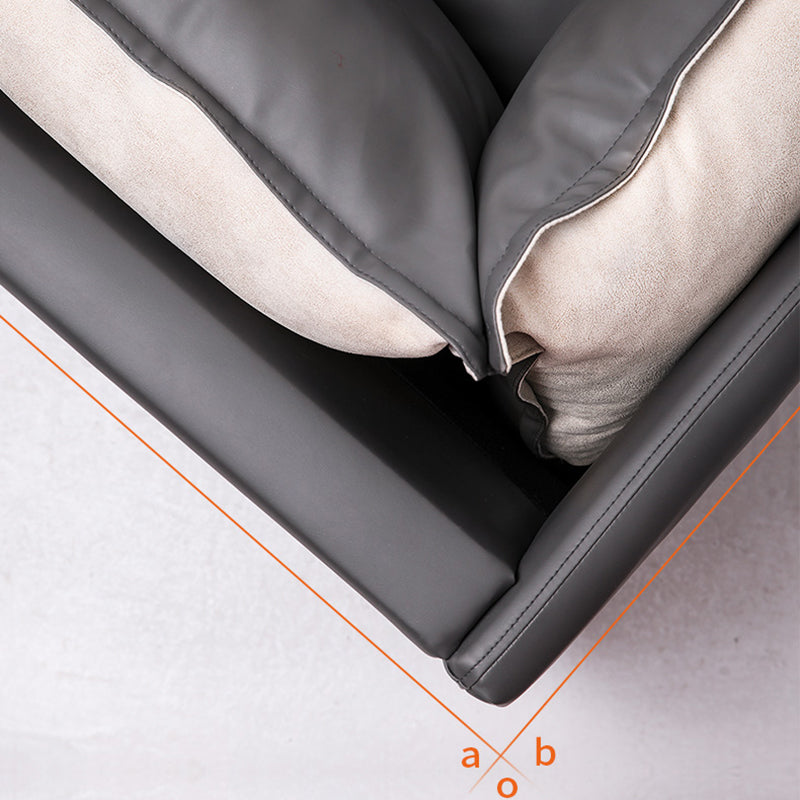 Nordic Style Ledersofa Quadrat -Tuftedofa für Wohnzimmer