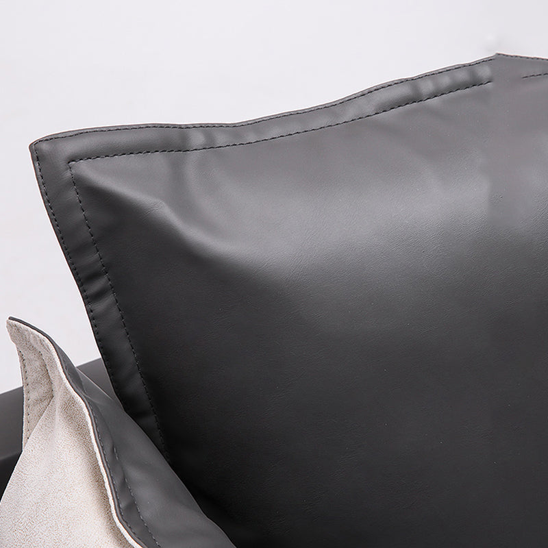 Nordic Style Ledersofa Quadrat -Tuftedofa für Wohnzimmer