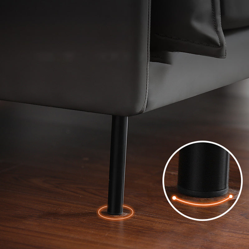 Nordic Style Ledersofa Quadrat -Tuftedofa für Wohnzimmer