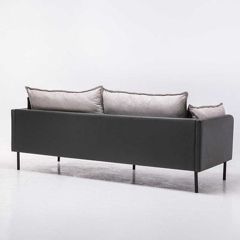 Nordic Style Ledersofa Quadrat -Tuftedofa für Wohnzimmer