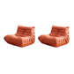 Modern Sewn Pillow Back Chair Solid Color Upholstered Armless Chair Orange 2 Piece Set Clearhalo 'Accent Chairs' 'accent_chairs' 'Chairs & Seating' 'furn' 'furn_accent_chairs' 'Furniture' 'Living Room Furniture' 6985322