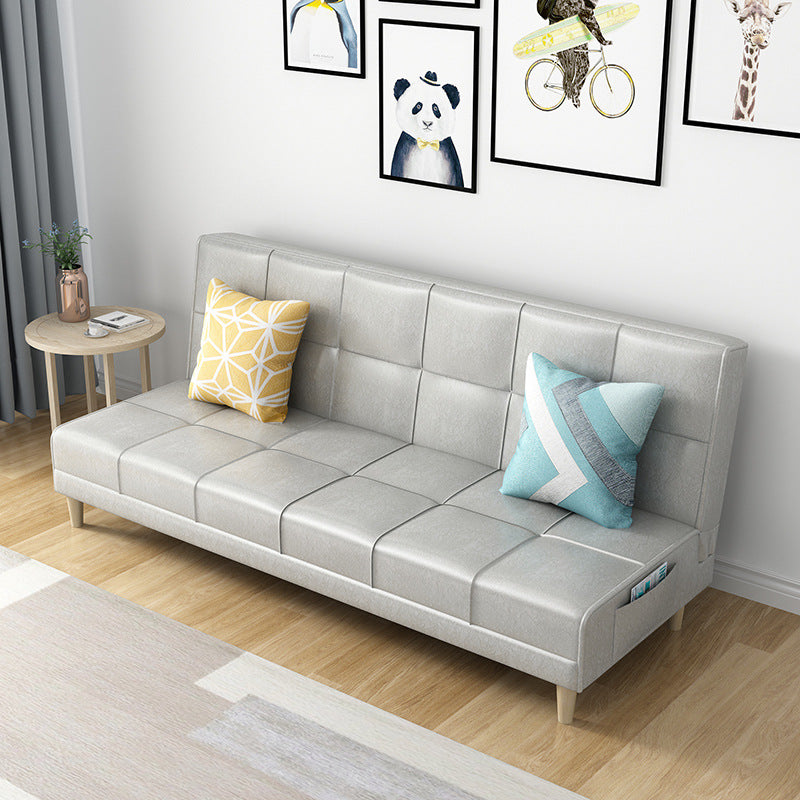 Contemporary Cushions Armless Living Room with Storage Settee