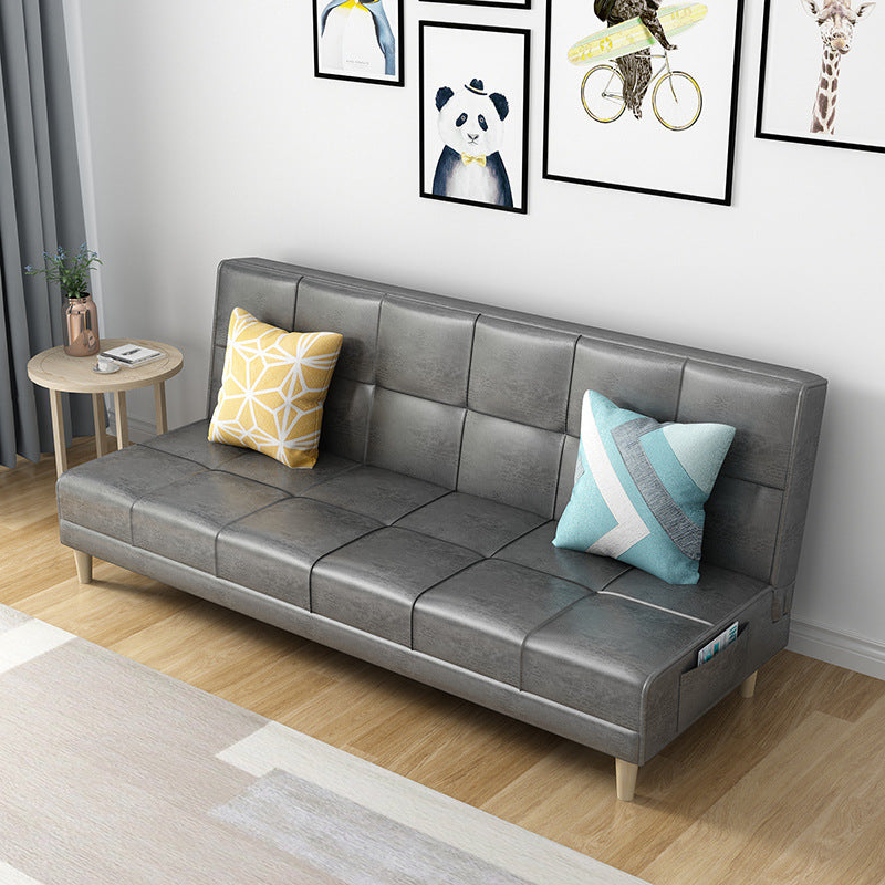 Contemporary Cushions Armless Living Room with Storage Settee